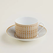 Taza de té y vajilla Hermes Mosaique Au 24