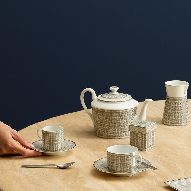 Taza de té y vajilla Hermes Mosaique Au 24